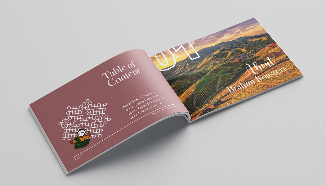 Brahmi brochure and marketing collateral mockup