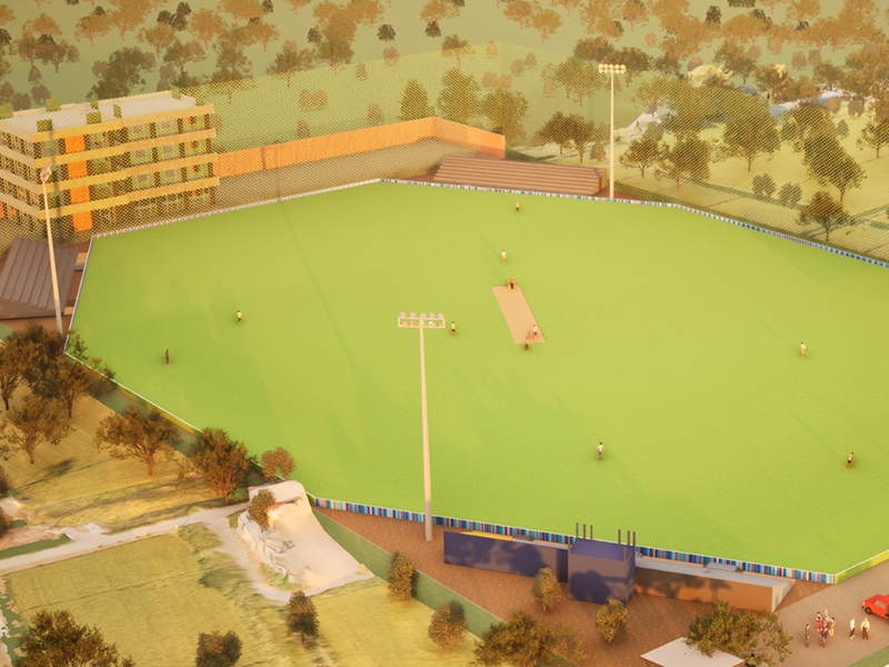 Snehaloka ground-level pitch render